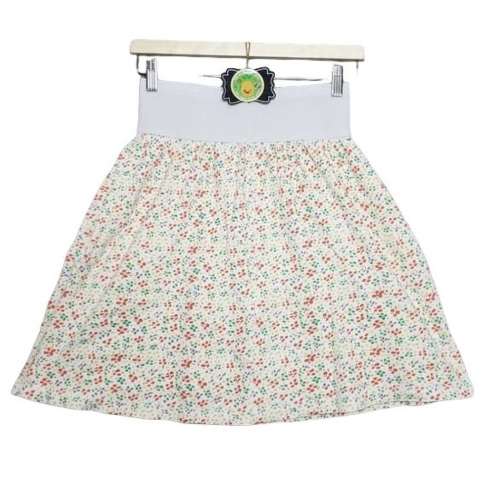 Christian Dior Retro Skirt Womens Petite XS White Pockets Floral Y2K Festival